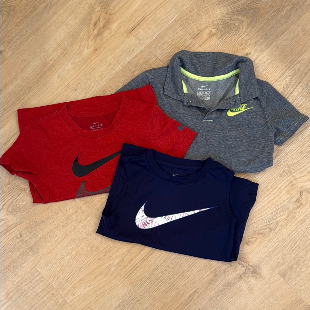 Nike Kids' Red, Gray, and Navy Shirts